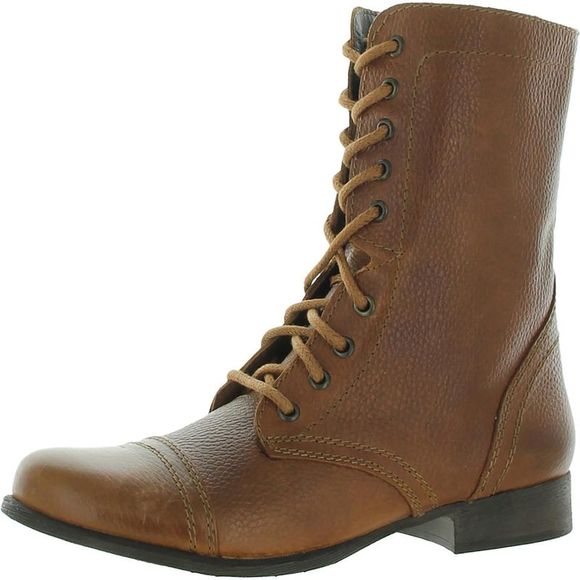 Steve Madden Women's Troopa Lace Up Combat Boots Brown Size 9 M